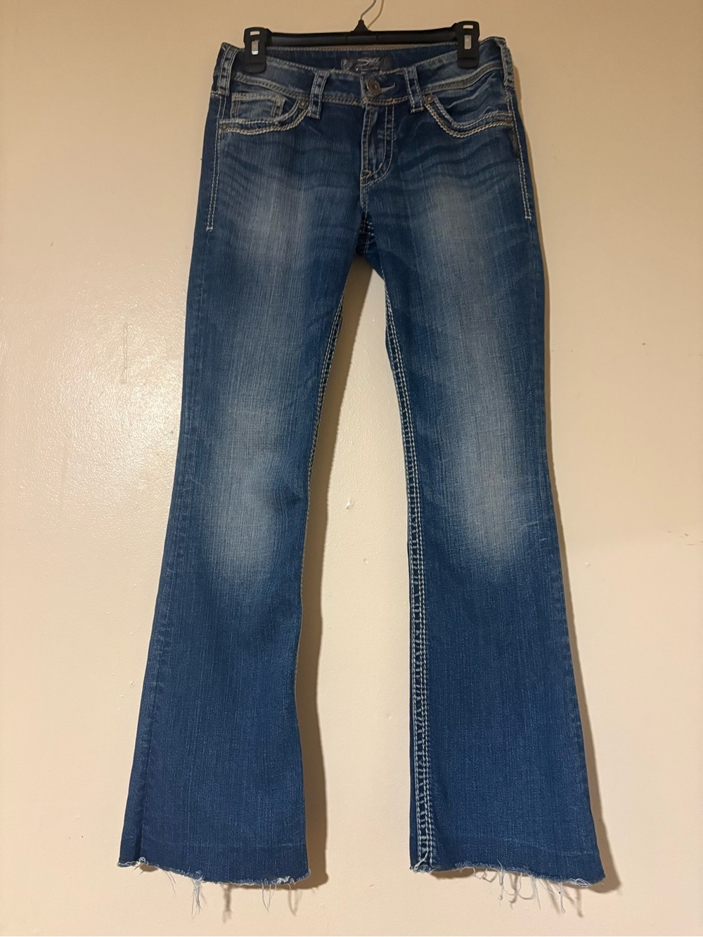 Silver Jeans Medium Blue Wide Leg Flare Jeans